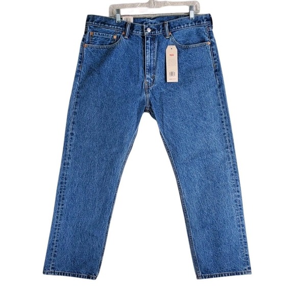 Levis 505 Blue Jeans Mens 38x30 Regular Fit Straight Leg Hi Rise NWT - Picture 12 of 13